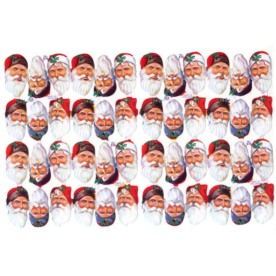 Classic Santa Face Scraps ~ England